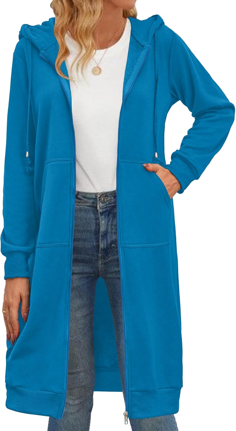 Zeagoo Women's Oversized Fleece Zip Up Hoodie for Fall Style