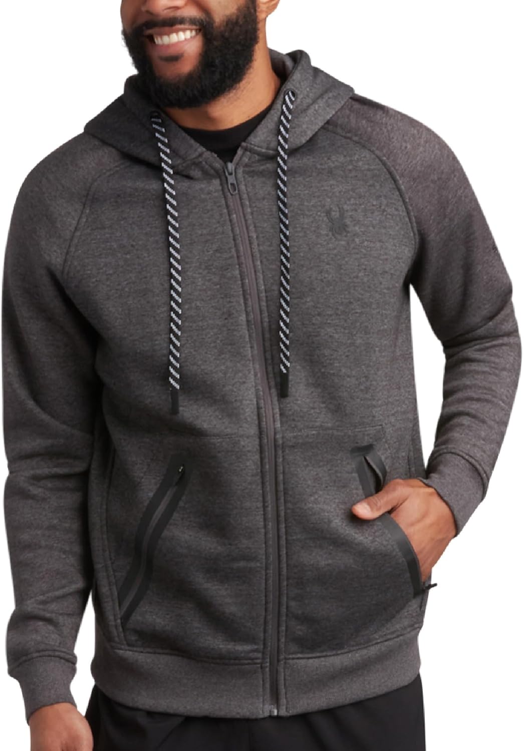Spyder Mens Zip Up Hoodie - Super Soft Performance Fleece