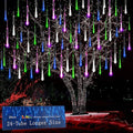Meteor Shower Icicle Lights Outdoor, 24 Tubes - Multi Color Light Show
