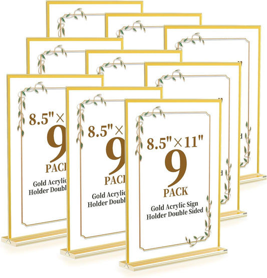Acrylic Sign Holder 8.5 x 11 Double Sided for Tabletop Display