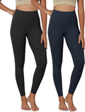Buttery Soft Lounge Yoga Leggings 2-Pack - High Waist Comfort as