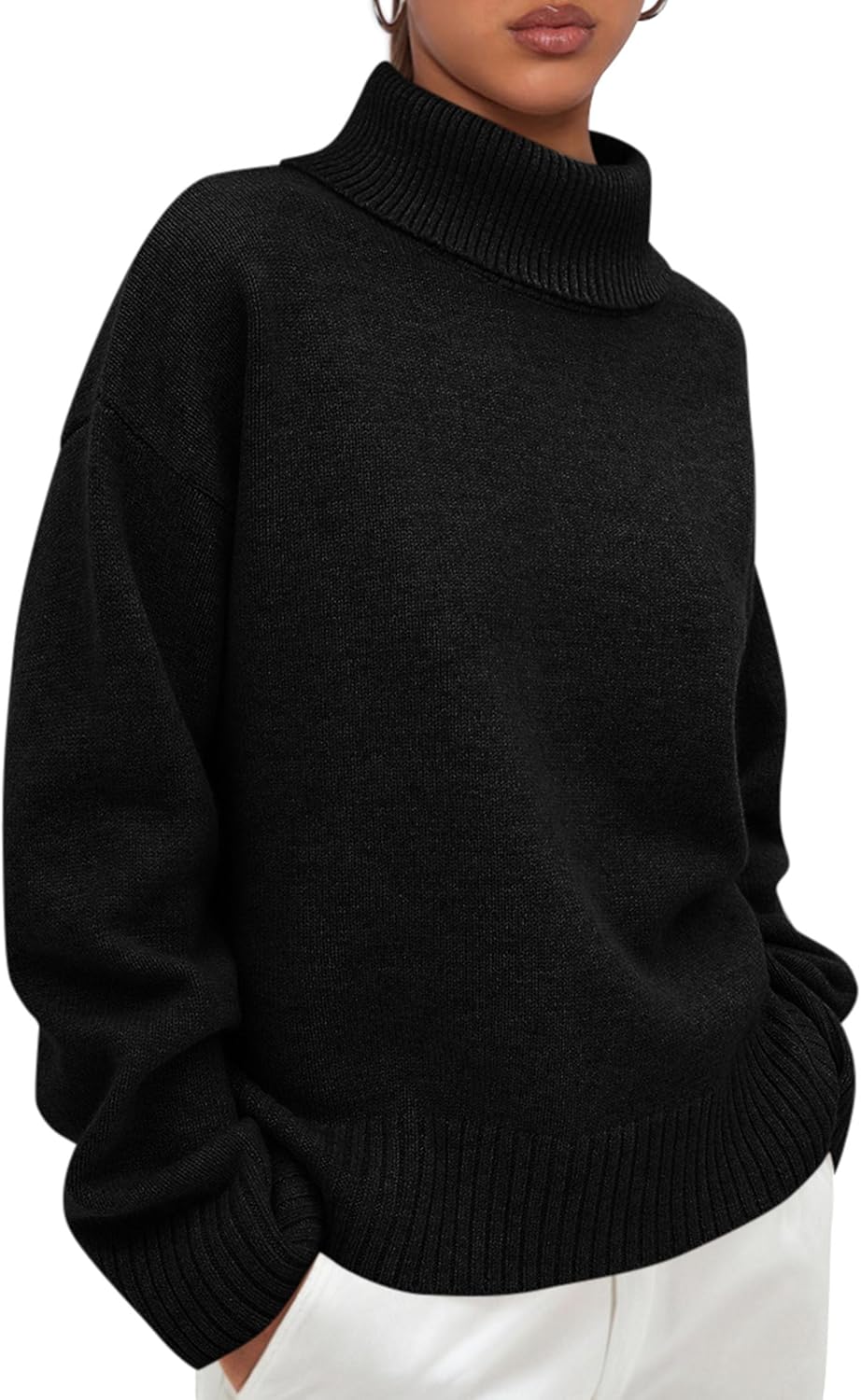 PRETTYGARDEN Womens Turtleneck Long Sleeve Sweater for Fall