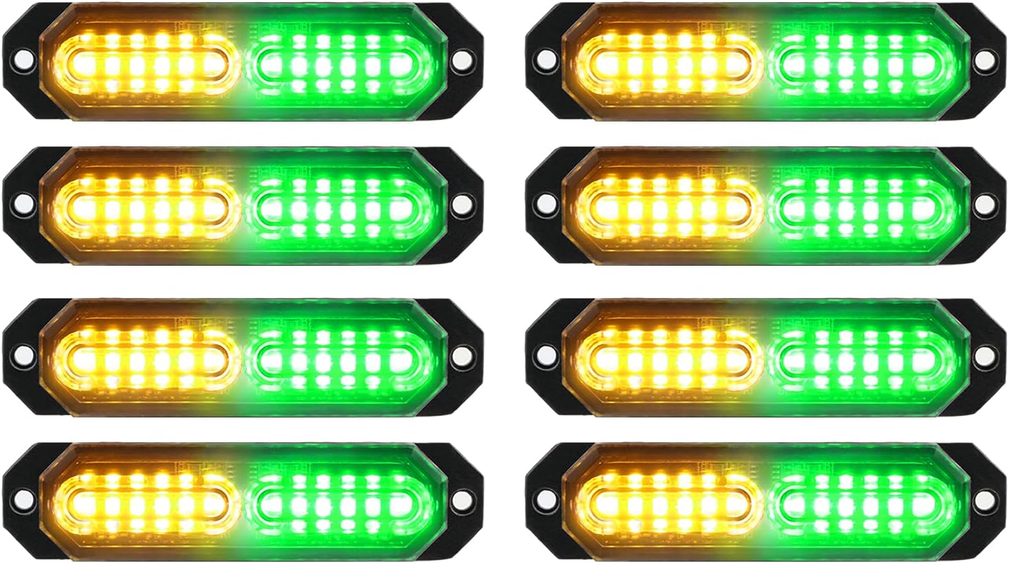 Ultra Slim 12-LED Surface Mount Strobe Lights for Vehicles