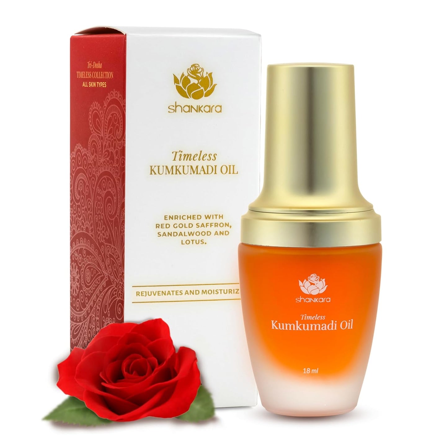 Kumkumadi Oil with Pure Saffron and Ayurvedic Herbs for Radiance