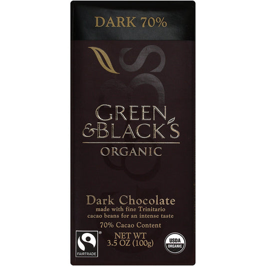 Organic 70% Dark Chocolate Candy Bars - Smooth & Balanced Taste