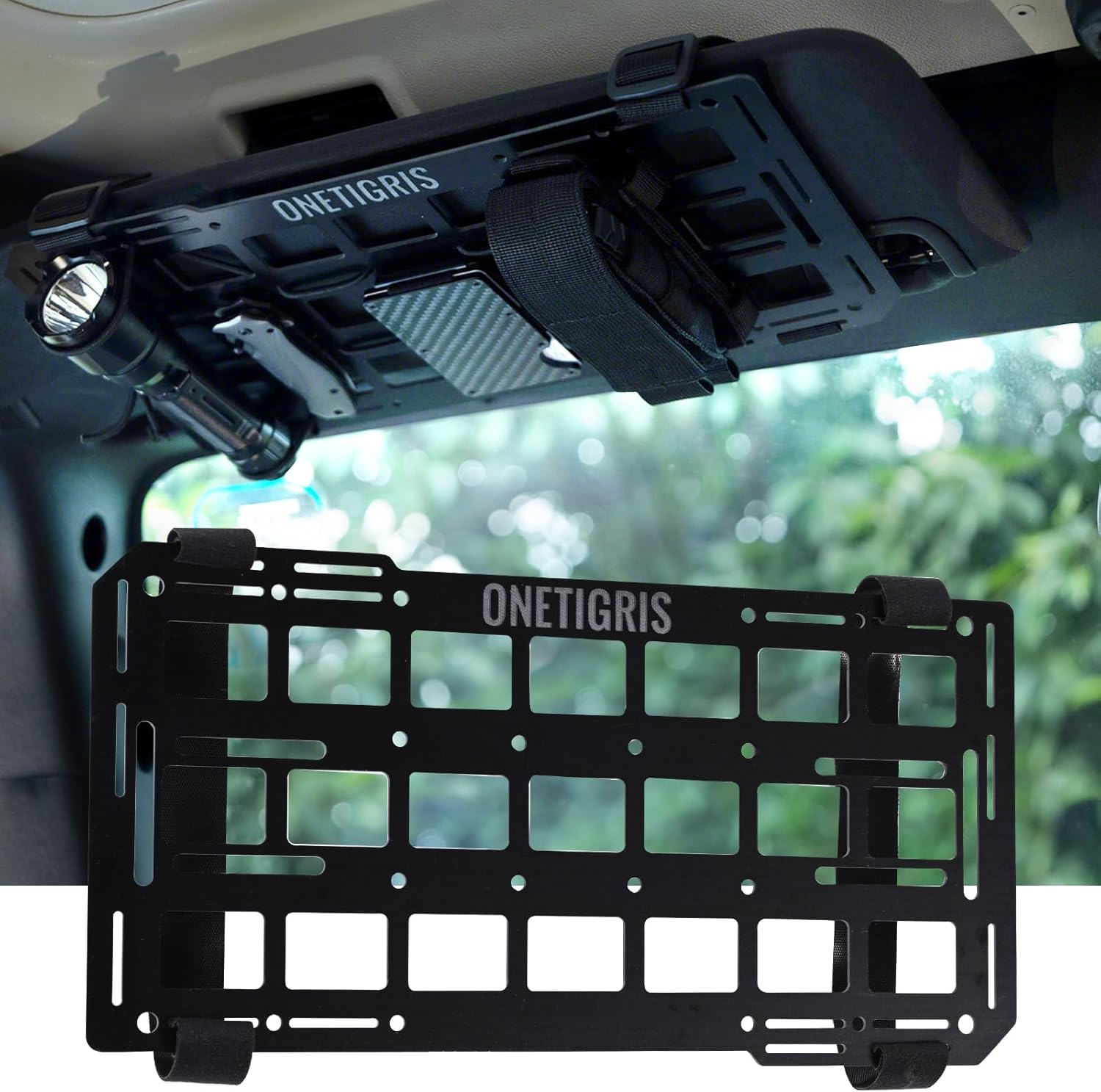 ONETIGRIS Car Visor Organizer - Tactical Fiberglass Storage Panel