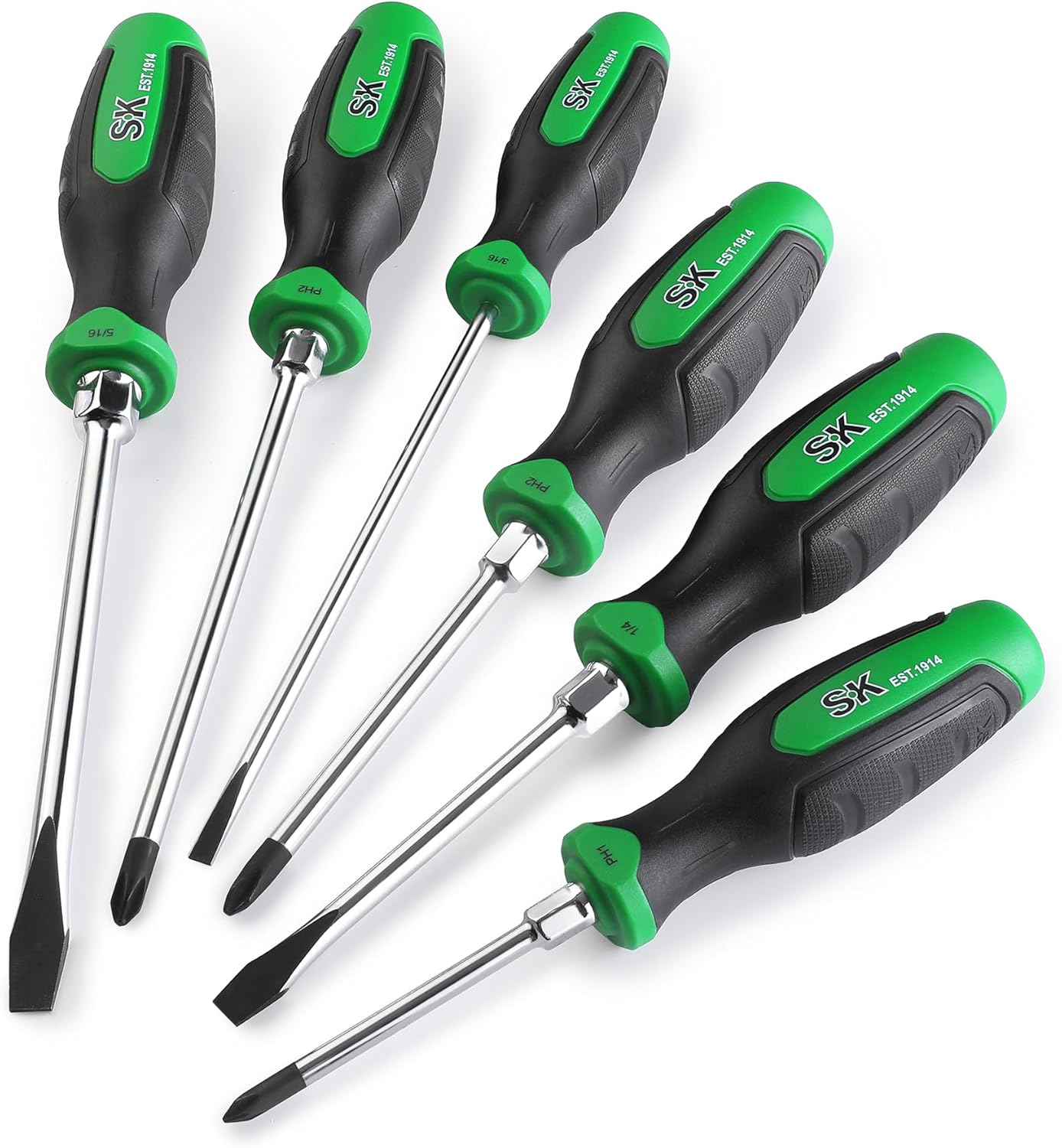 SK 6-Piece Magnetic Screwdriver Set, SureGrip Handle