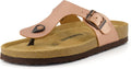Women's Leah Cork Footbed Sandal in White Rose Gold - Comfortable Fit
