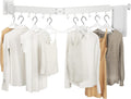 Foldable Clothes Drying Rack Wall Mount - Space Saving 2-Fold Rack