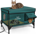 Indestructible Heated Cat House for Outside Winter - Waterproof