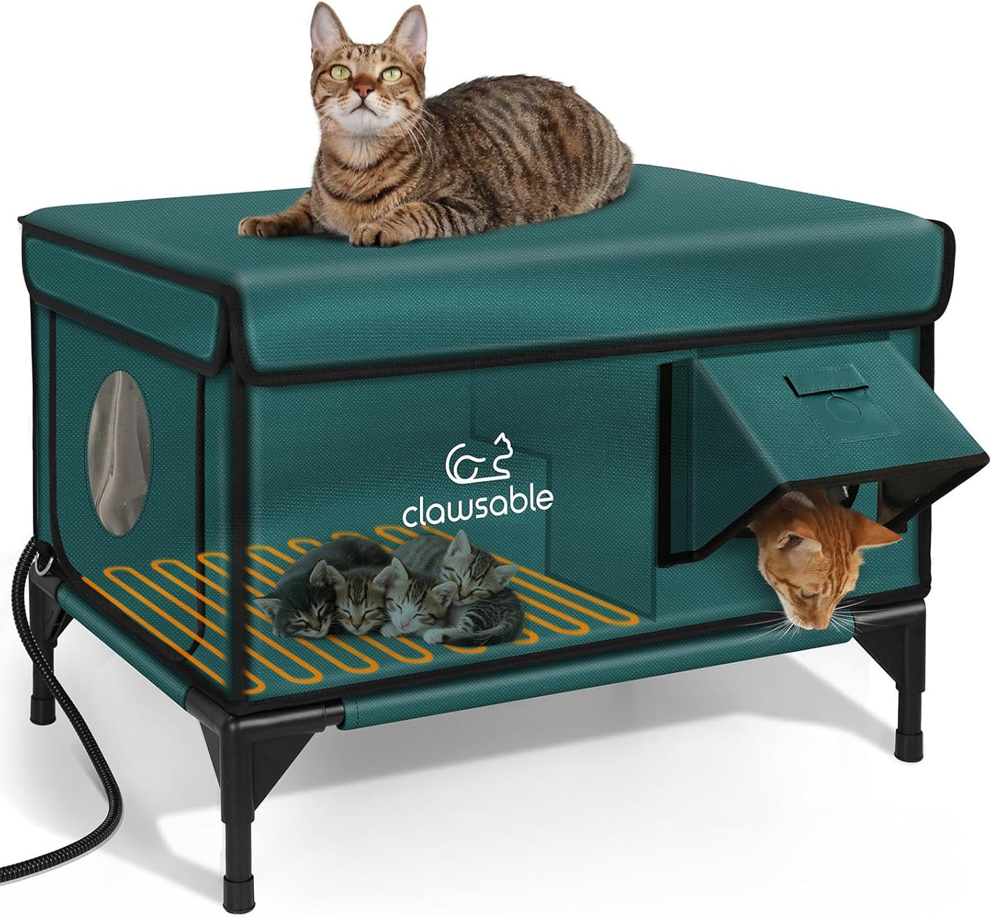 Indestructible Heated Cat House for Outside Winter Shelter