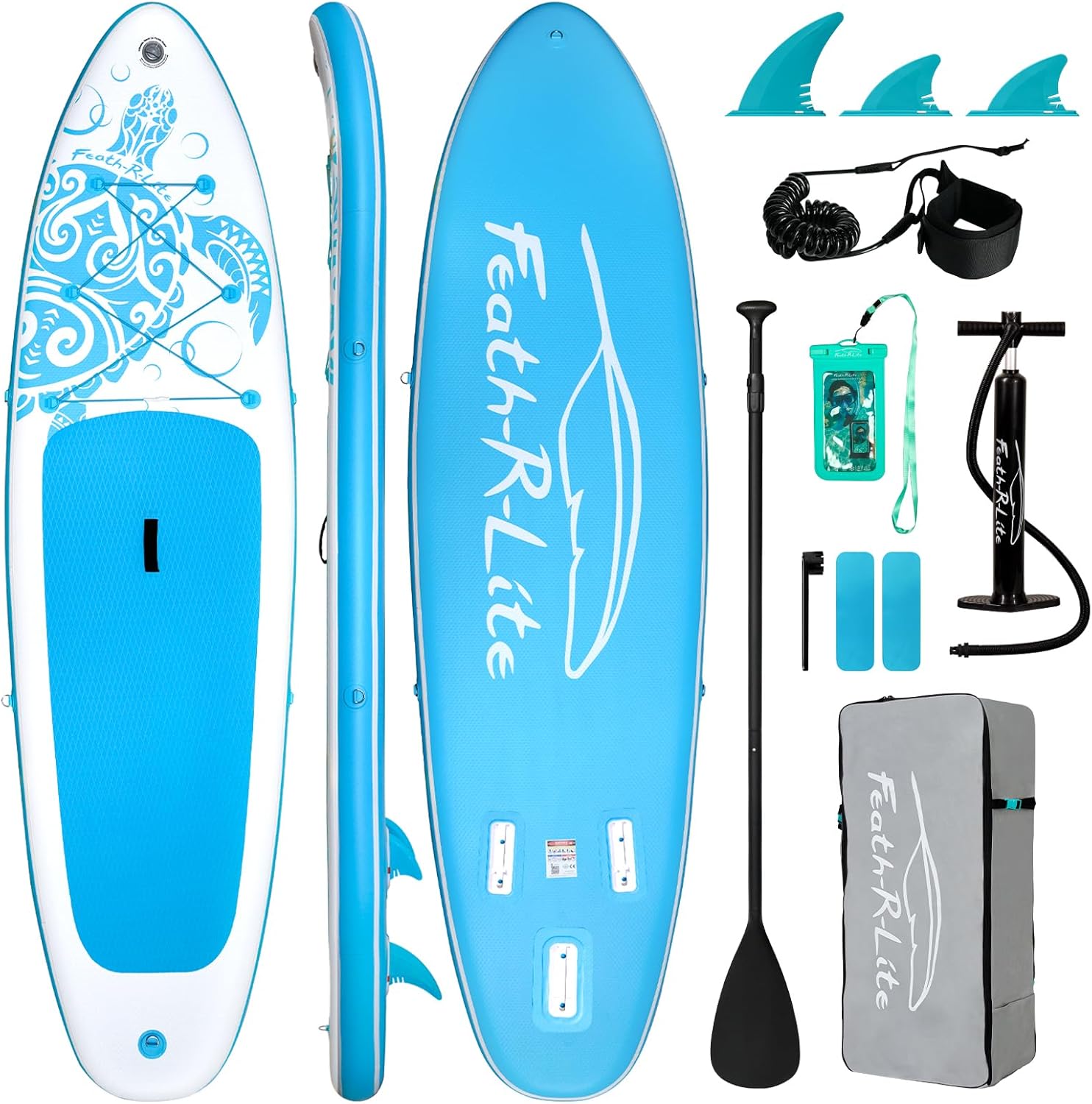 FEATH-R-LITE Inflatable Paddle Board for Adults with Accessories