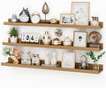 36 in Picture Ledge Shelf Set of 3 - Layered Floating Shelves with Lip