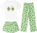 Arshiner Girls Pajama Set 3 Piece Soft Cute Sleepwear for Summer