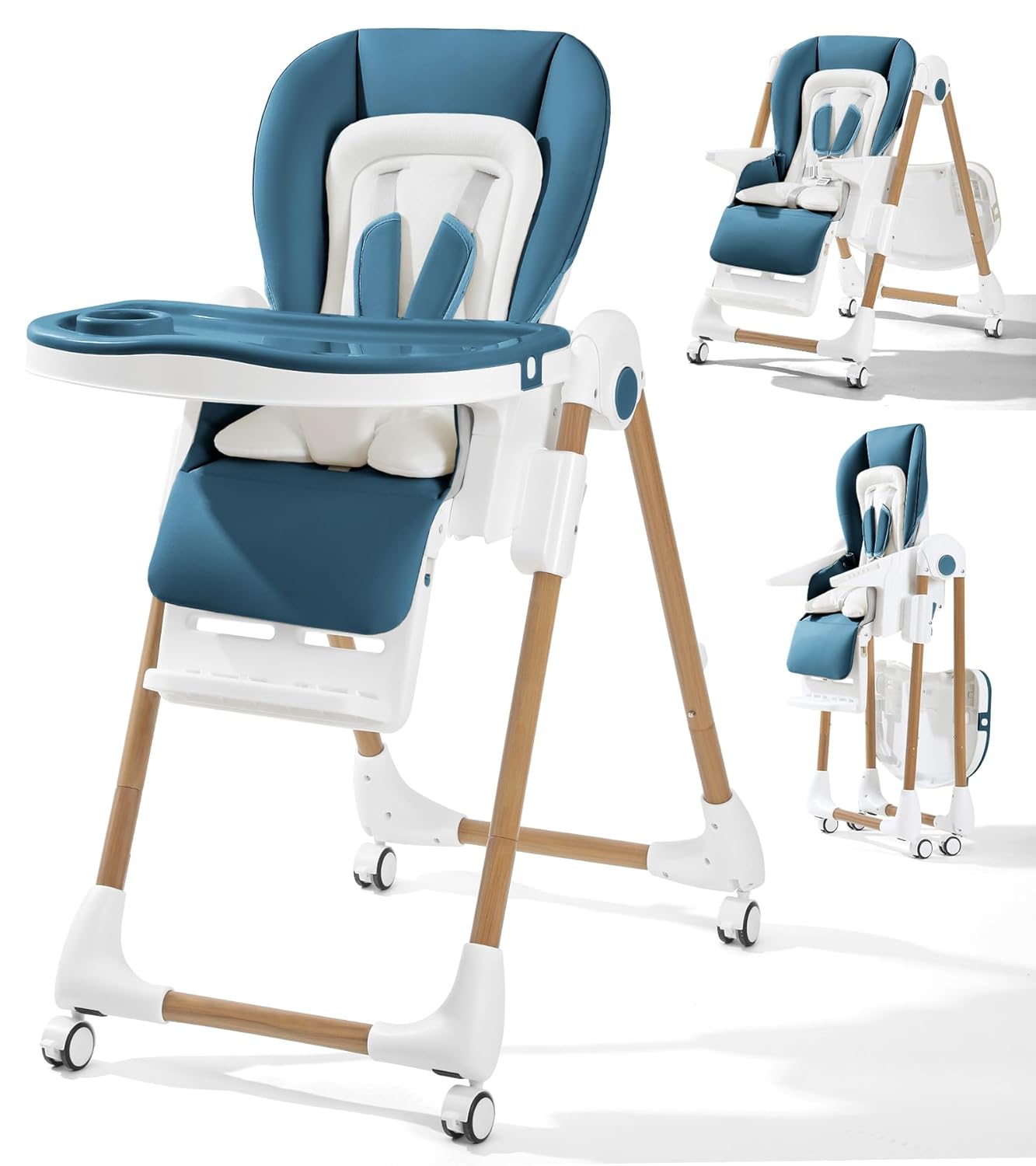 Mallify Foldable High Chair for Babies and Toddlers, 3-in-1