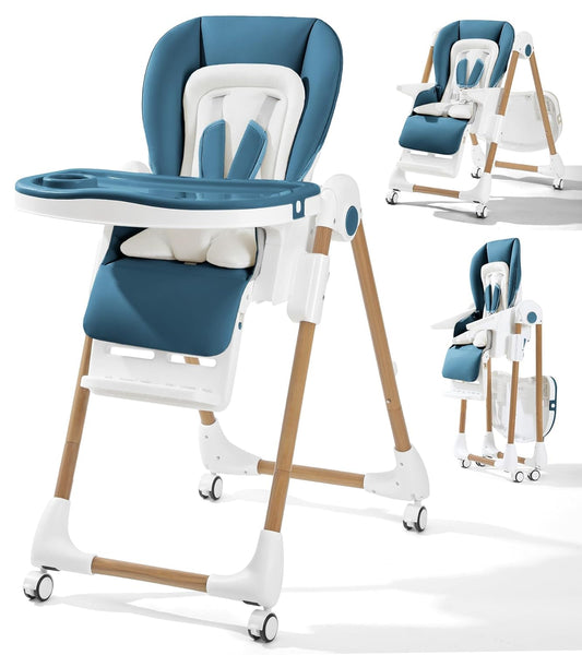 Mallify Foldable High Chair for Babies and Toddlers, 3-in-1
