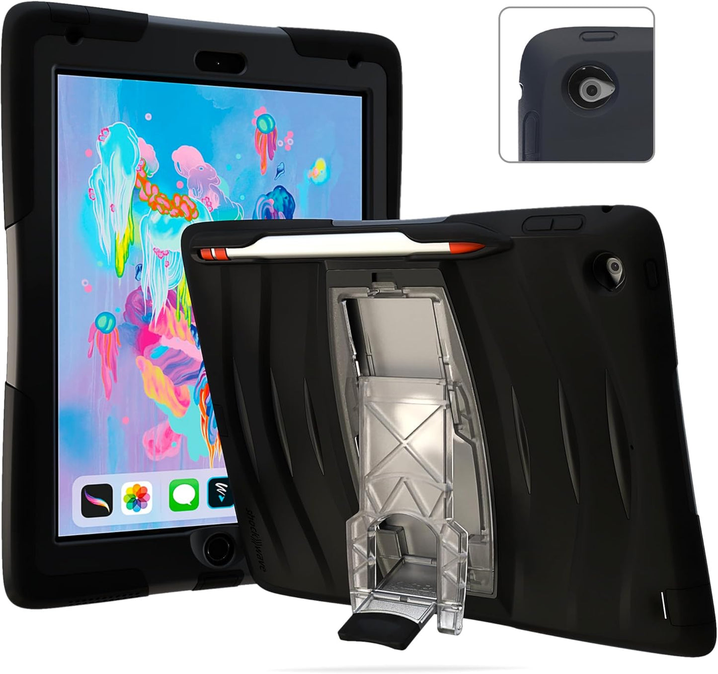 UZBL iPad 10.2 Case with Heavy Duty Protection and Kickstand