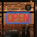 KEBE 22 in x 11 in LED Neon Open Sign - Ultra Bright Visibility