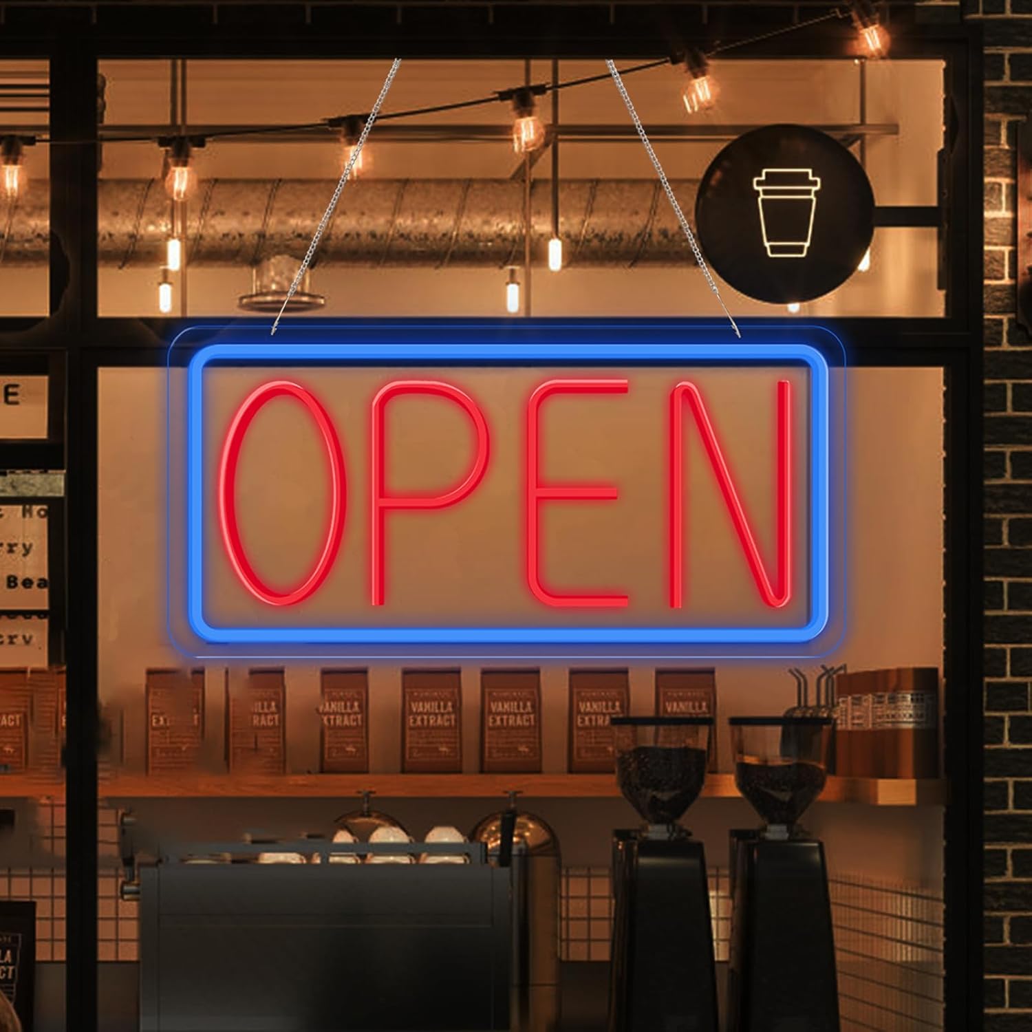 Ultra Bright 22in X 11in LED Neon Open Sign for Business Use
