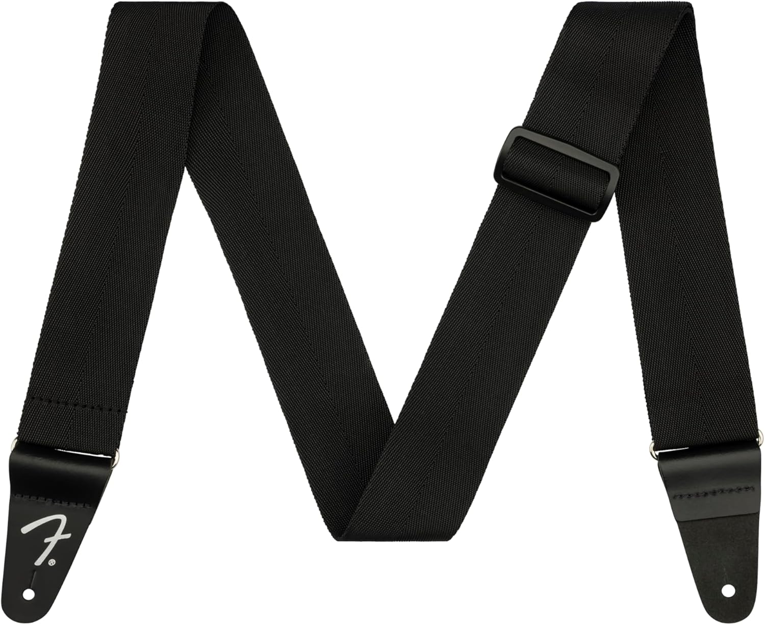 Fender Black Guitar Strap: Leather Ends for Style