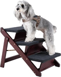 Wooden Pet Stairs 3-in-1 Foldable Ramp and Steps - Portable Pet Ladder