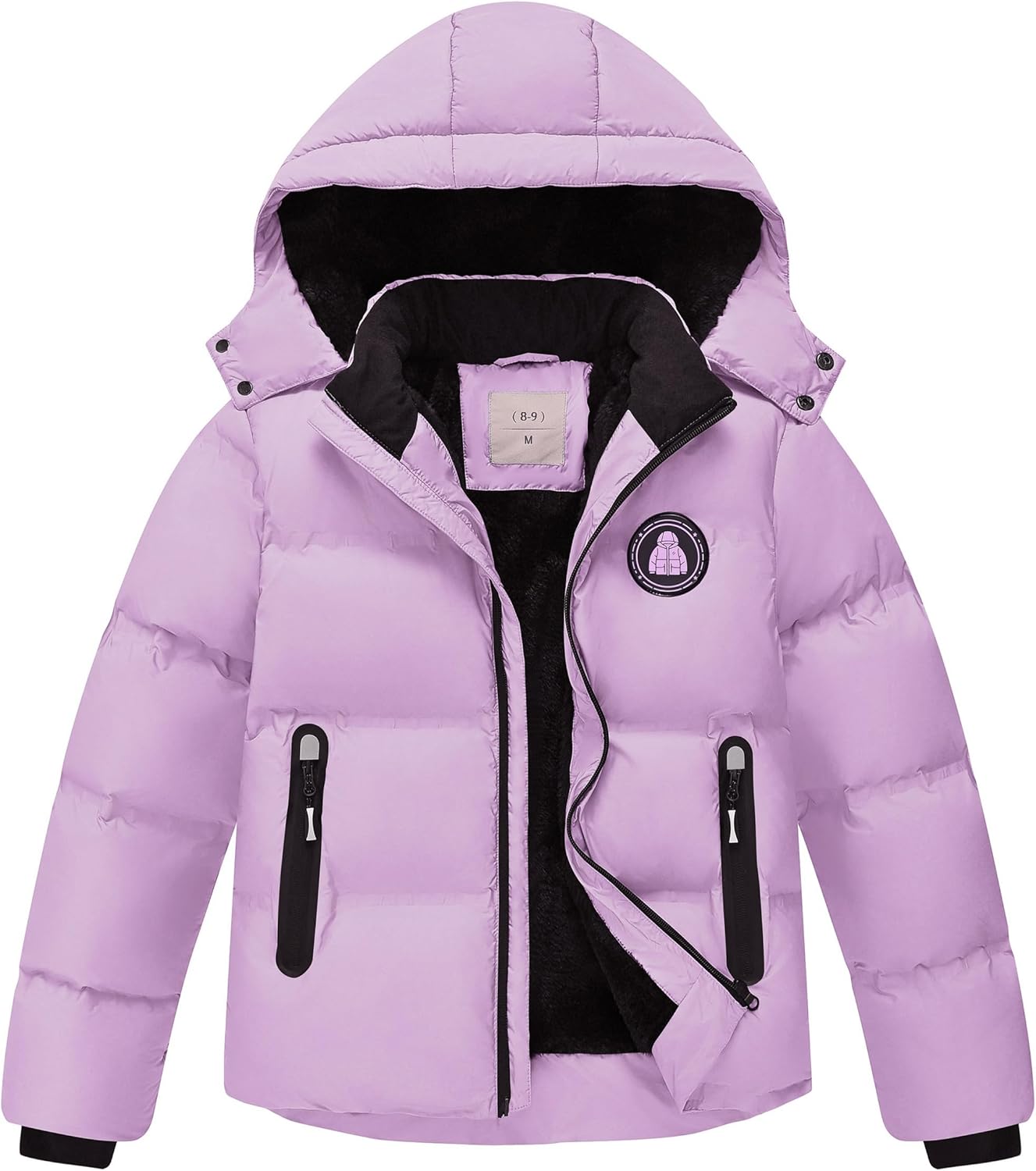 Boys' Winter Coat Puffer Jacket Thick Fleece Lined Warm Hooded