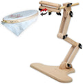 Adjustable Embroidery Table Stand with Swivel Holder - Smooth Natural