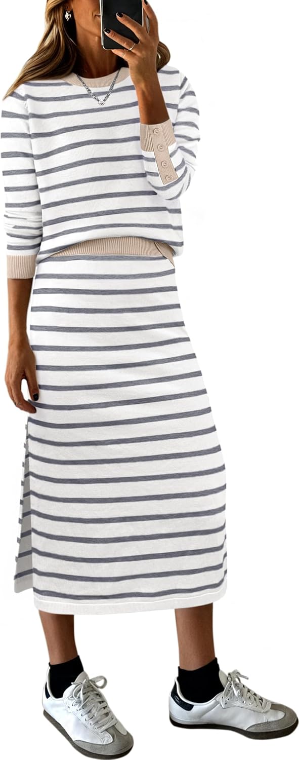 Stylish 2 Piece Skirt Set for Women - Fall Fashion 2025