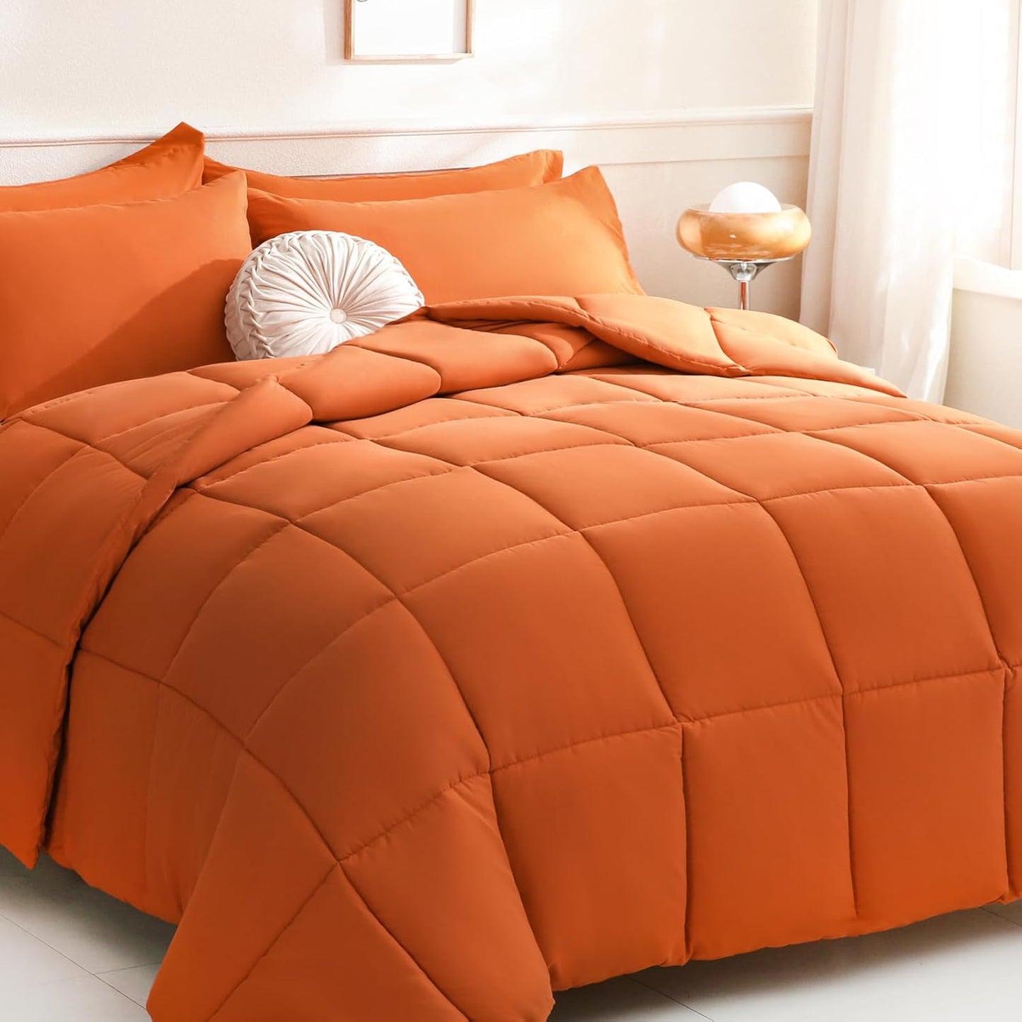 DOWNCOOL Oversized King Size Comforter in Burnt Orange Color