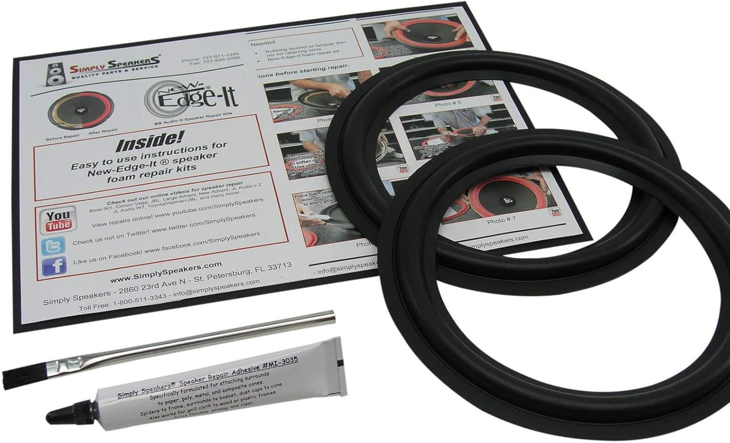 Klipsch Rubber Edge 8 Inch Speaker Repair Kit RSK-8 for Quality Sound