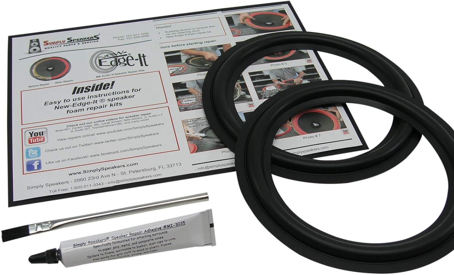 Klipsch Rubber Edge 8 Inch Speaker Repair Kit RSK-8 for Quality Sound