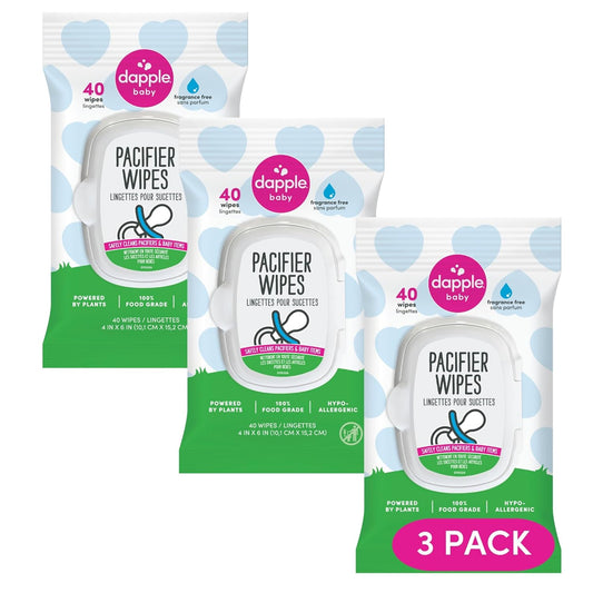 Diaper Bag Must-Have: Dapple Pacifier Wipes, Fragrance Free, 120 Ct