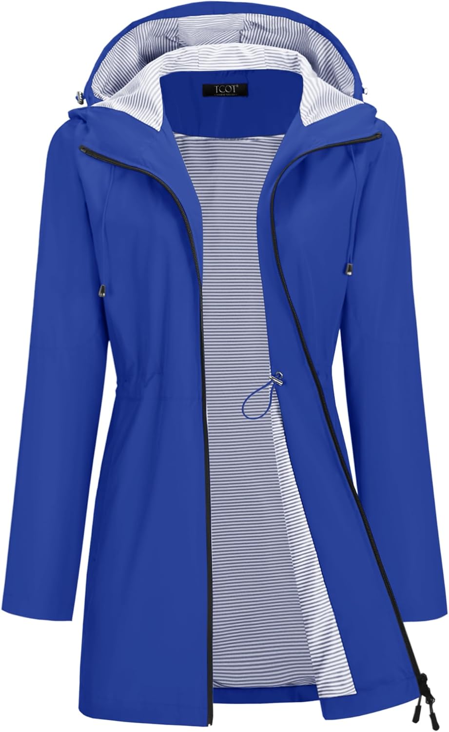 TCOT Waterproof Rain Jacket for Women - Stylish Long Trench Coat