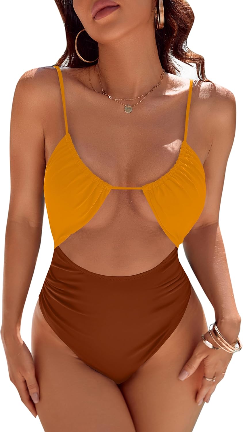 Blooming Jelly Womens One Piece Swimsuit with Tummy Control