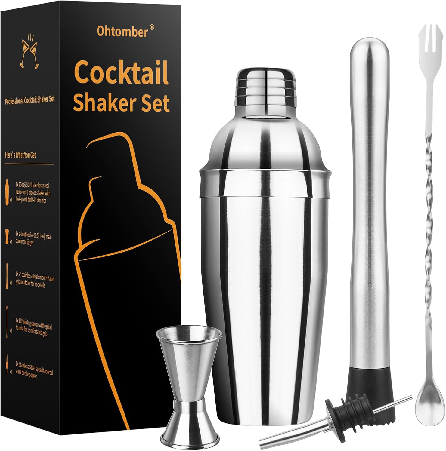 5PCS Cocktail Shaker Set - Perfect Mixology Essentials!