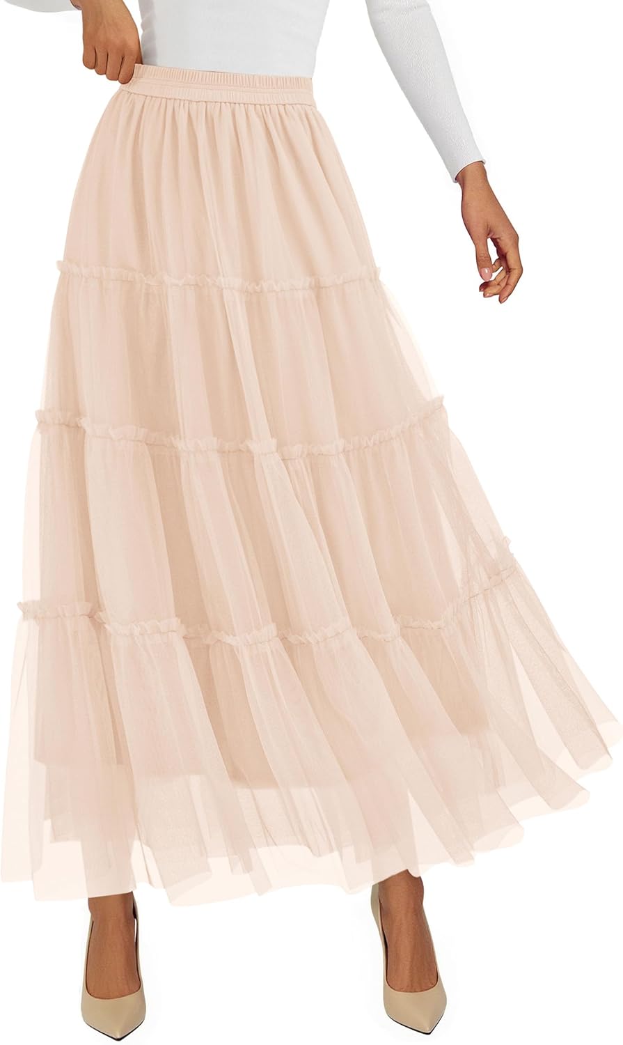 PRETTYGARDEN Tulle Skirts for Women - Chic Fall Fashion Piece