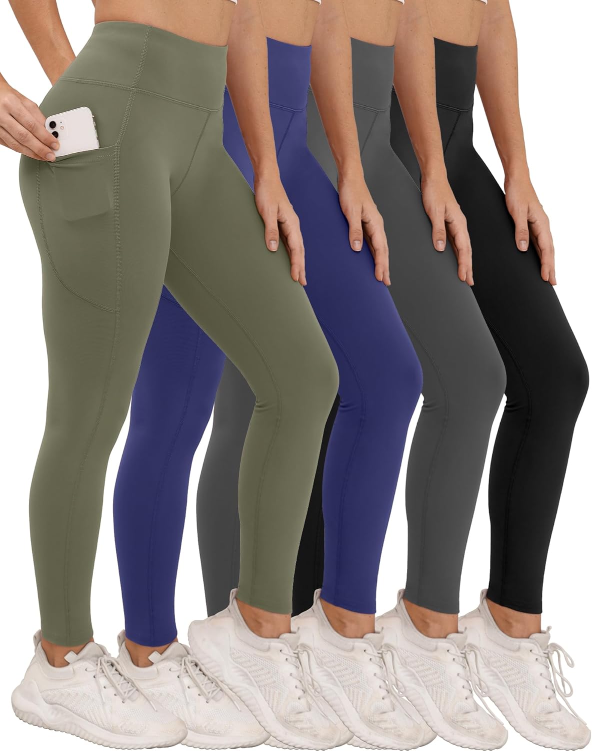 Buttery Soft High Waisted Workout Leggings with Pockets for Women