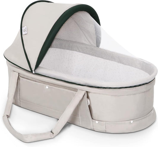 Portable Baby Travel Bassinet with Canopy for Newborns