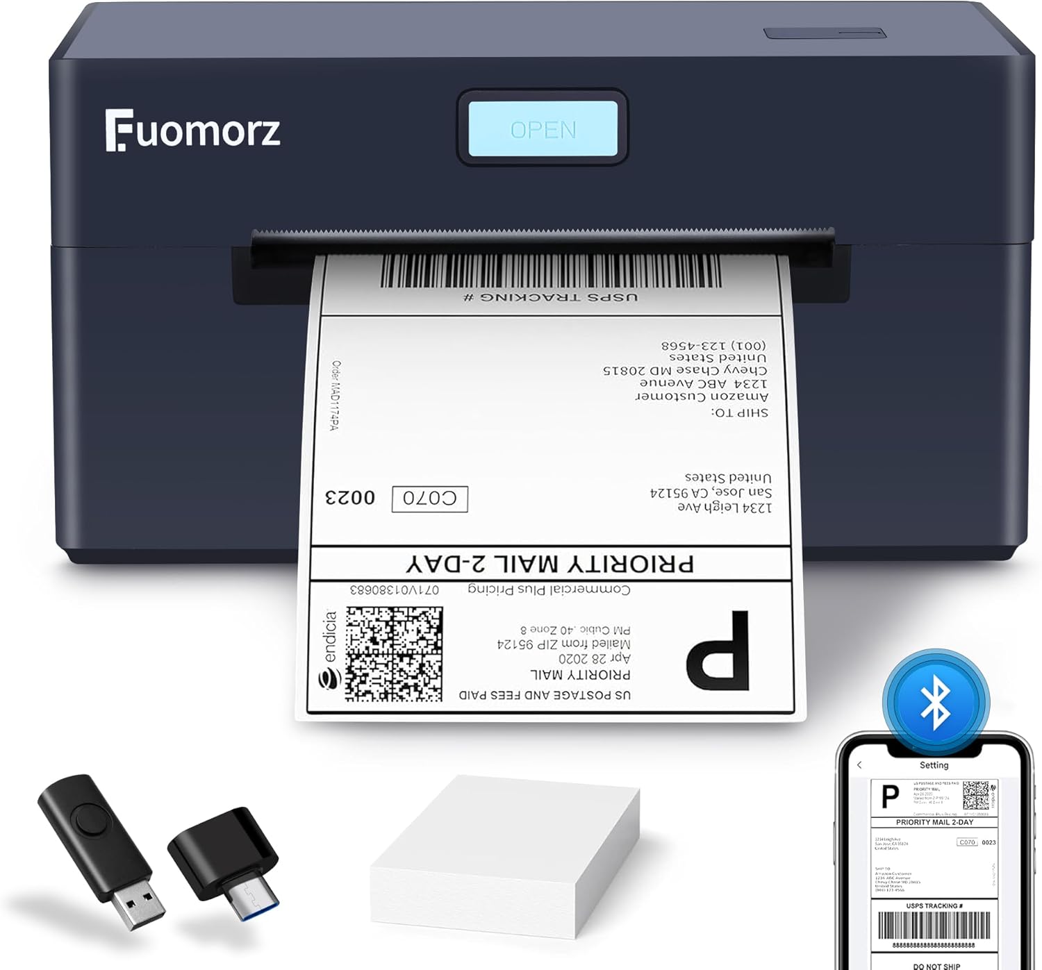 Bluetooth Shipping Label Printer for Small Business Efficiency