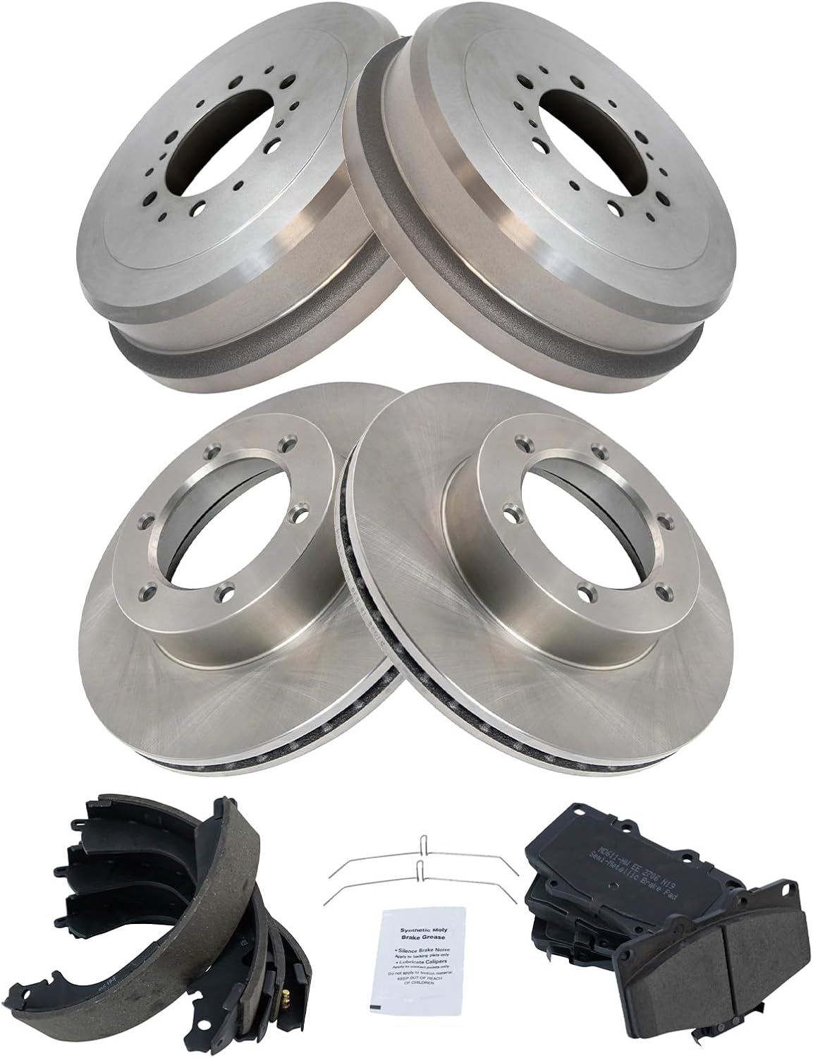 TRQ Brake Pad & Rotor Kit for 1992-1998 Toyota 4Runner & T100