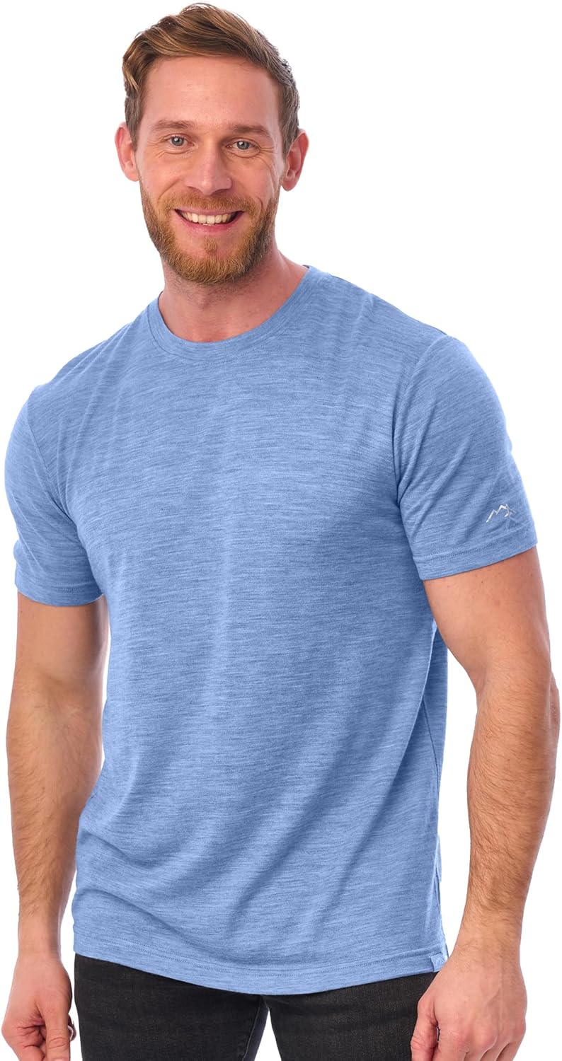 Merino Wool T-Shirt for Men - Lightweight Base Layer Comfort