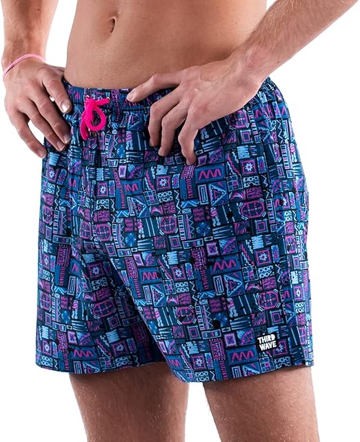 Third Wave Premium Swim Trunks - Quick Dry 5 Inch Swim Shorts
