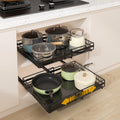 REALINN 2 Pack Pull Out Cabinet Organizer Expandable Slide Out Drawers