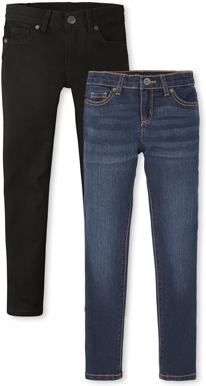 Girls Super Skinny Jeans 2-Pack for Comfort and Style