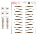 5 Pack Temporary Eyebrow Tattoos for Women and Men - Natural Brown