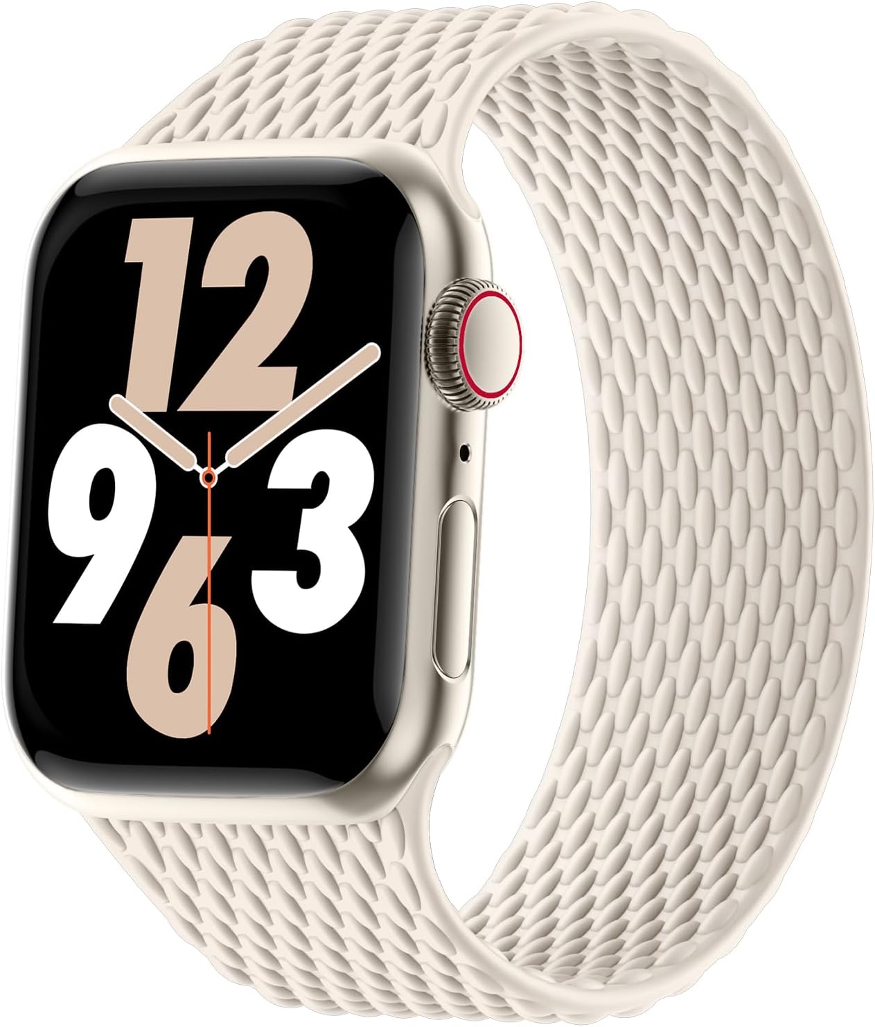 Stretchy Silicone Braided Solo Loop for Apple Watch ~Ultra Comfort.