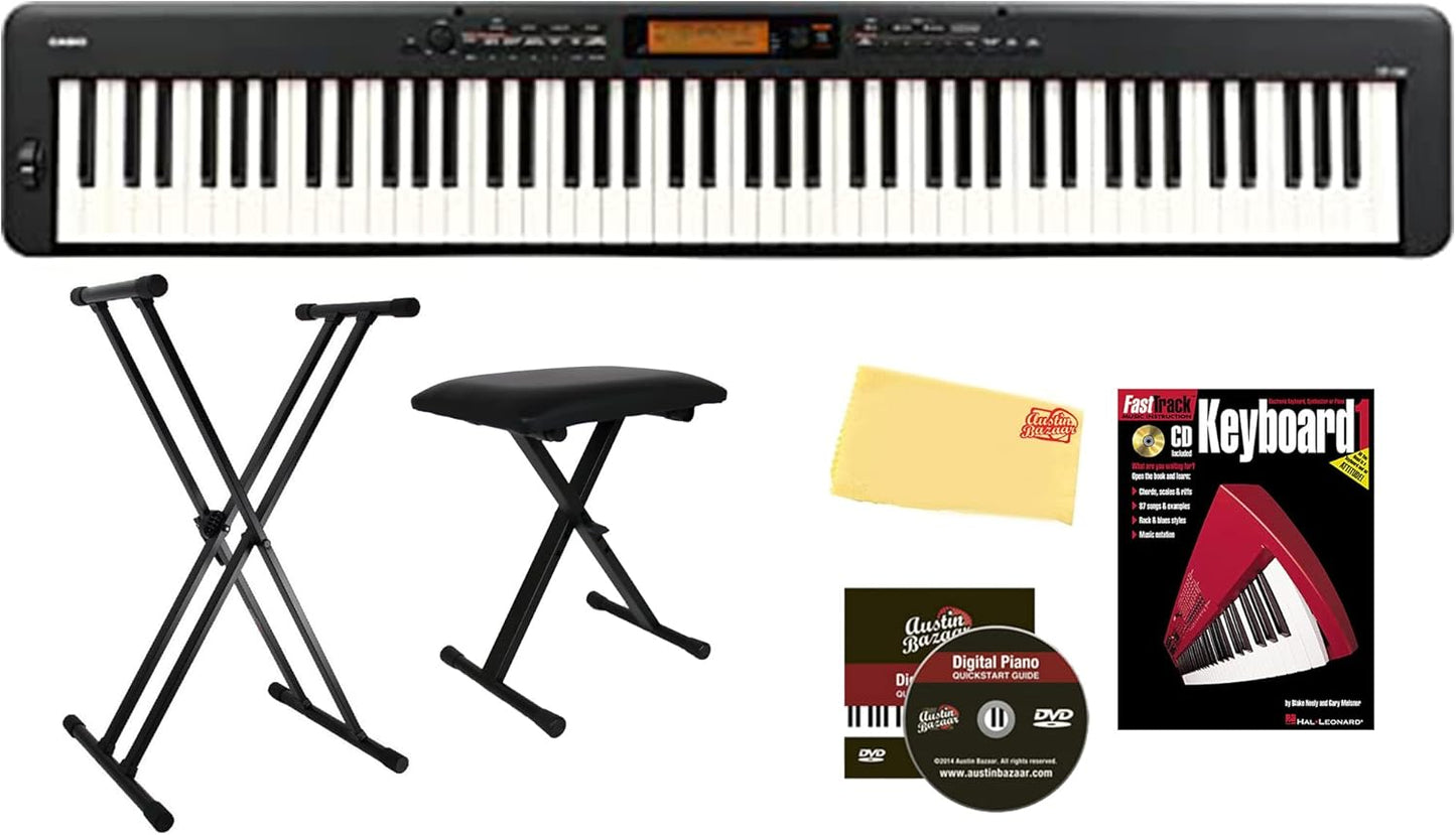 Casio CDP-S360 88-Key Digital Piano Bundle - Black