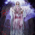 Creepy Halloween Hanging Girl Ghost - Sensor Activated Scare