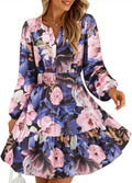 Fall Wedding Guest Dresses for Women 2025 Casual Long Sleeve Floral