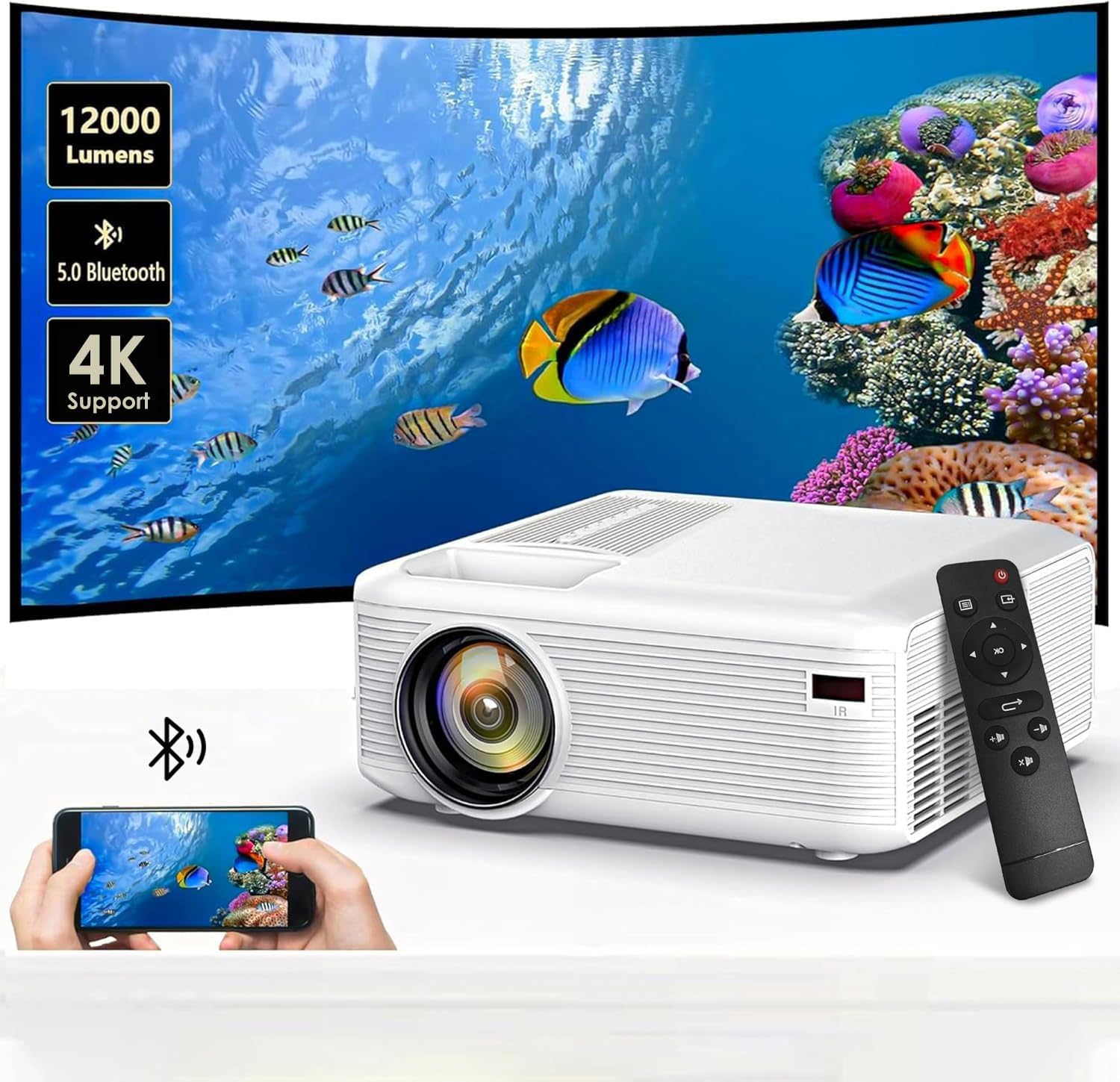 Portable HD Bluetooth Projector - KEJOG